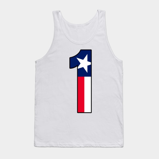 Number 1Texas Flag Tank Top by la chataigne qui vole ⭐⭐⭐⭐⭐